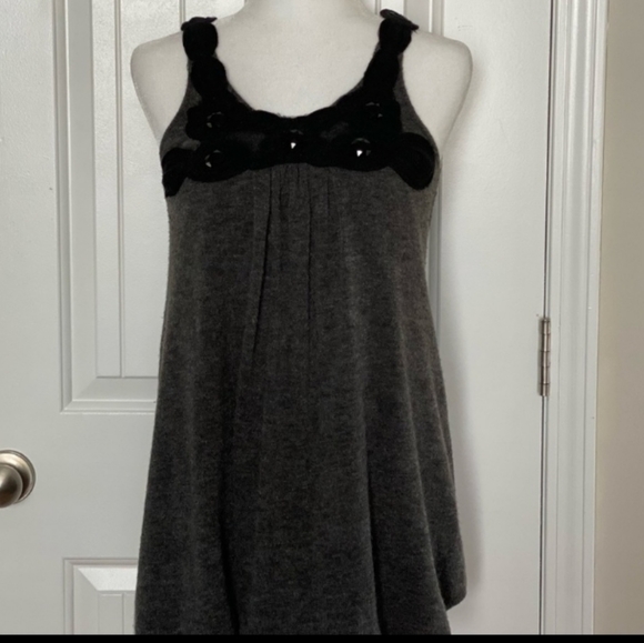 💕💙PURE vida gray/black sweater mini dress - Picture 2 of 8